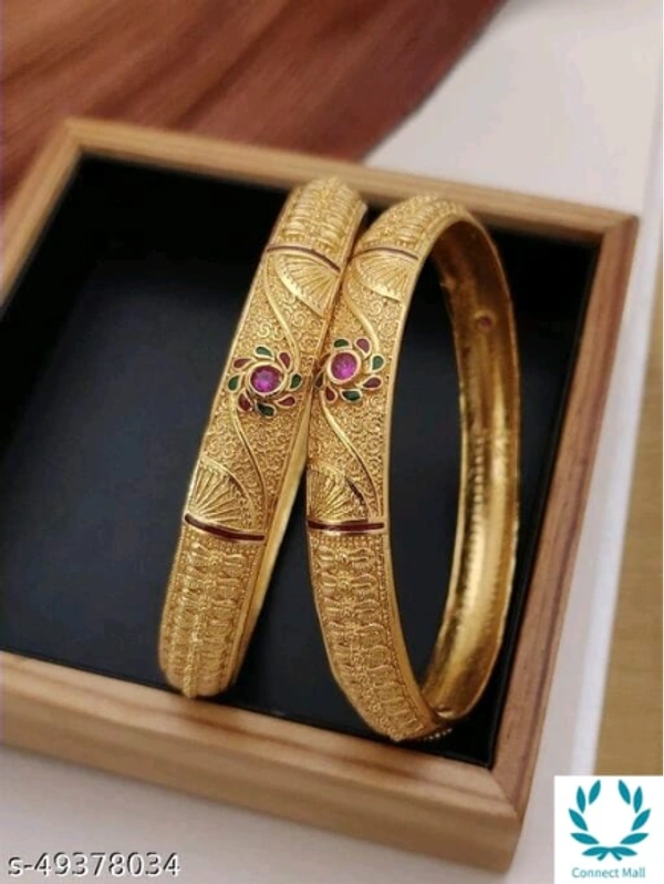 Gold Micro Plating Bengal with American Diamond Stones - 2.6